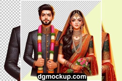 Wedding Couple Free PSD for Indian Wedding Card Preview