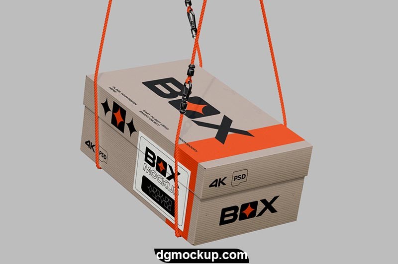 Box Shoes Free Editable PSD Mockup Preview