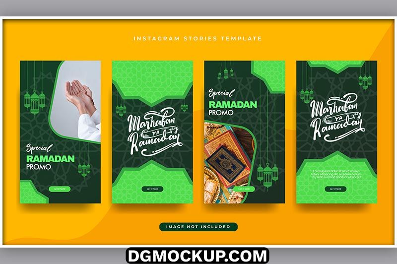 Free Ramadan Invitation Instagram Story Colorful Collection Vector Preview