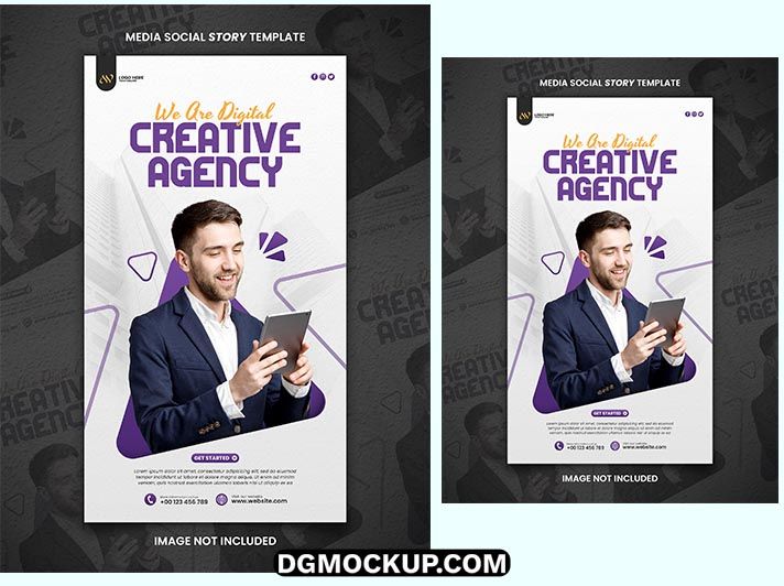 Creative Marketing Agency Media Social Story Post Free PSD Template Preview
