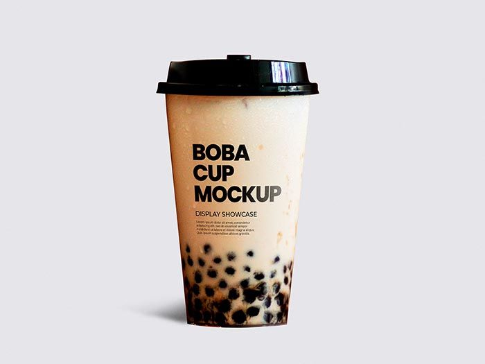 Boba Cup High Quality Free PSD Mockup