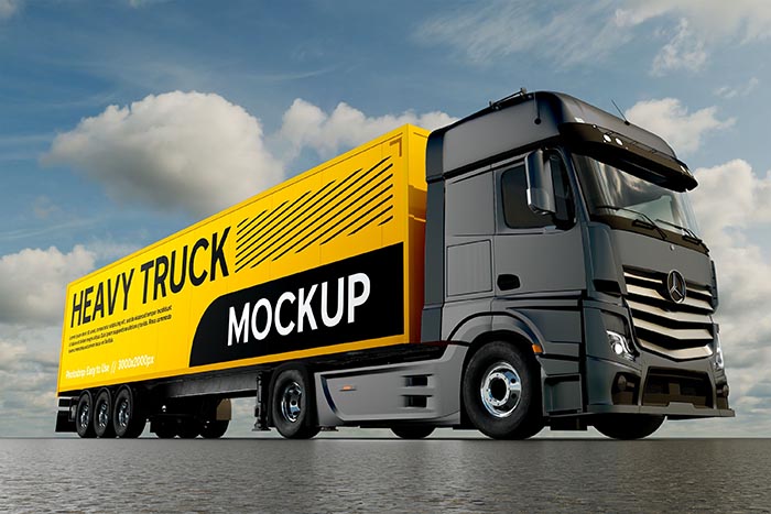 Heavy Truck PSD Mockup