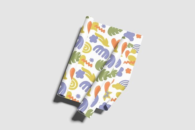 Four Wrapping Paper Free PSD Mockup