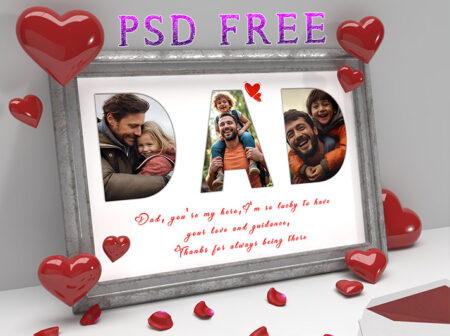 Happy Father #39 s Day Design Collage Frame Free PSD DG MOCKUP Happy Father #39 s Day Design Collage Frame Free PSD DG MOCKUP