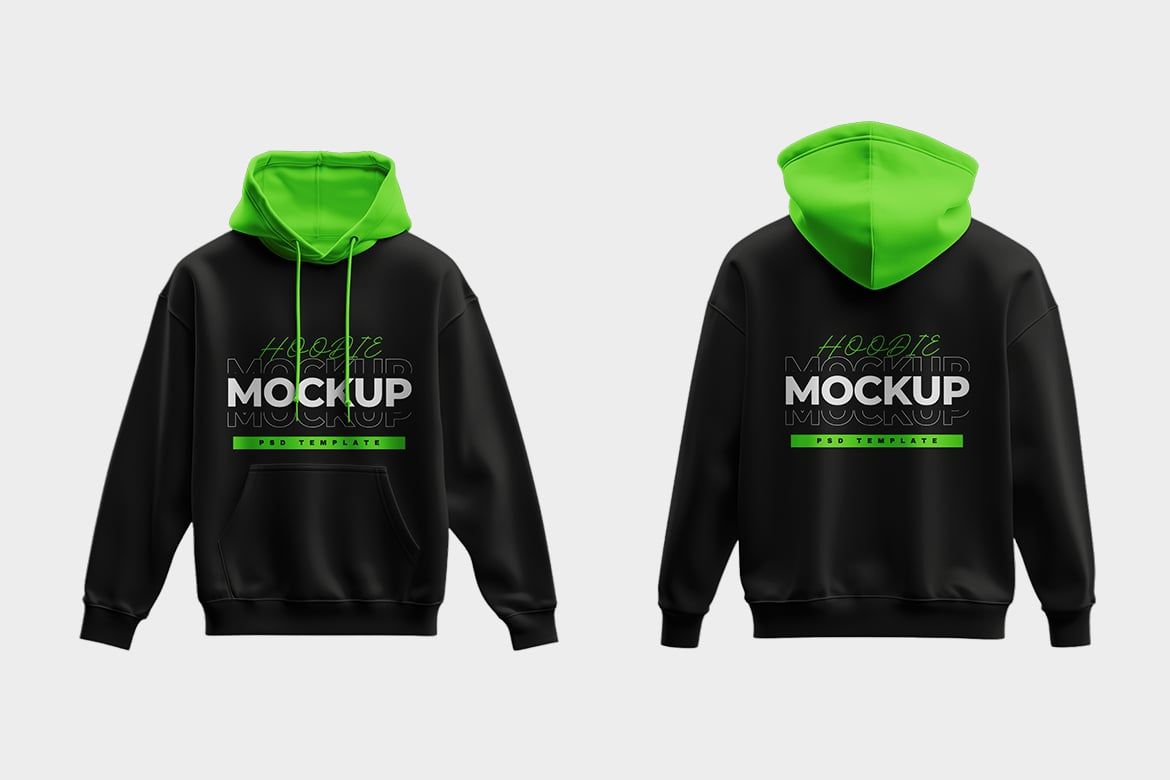 Black Hoodie Free PSD Mockup - DG MOCKUP