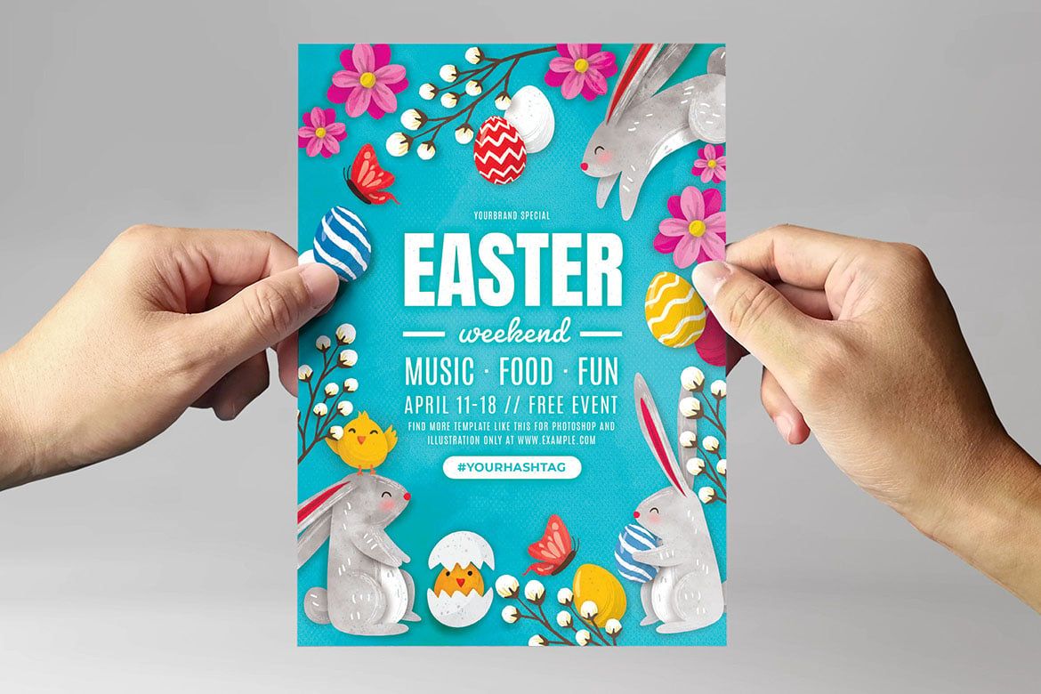 Easter Flyer Templates in PSD and Vector - DG MOCKUP