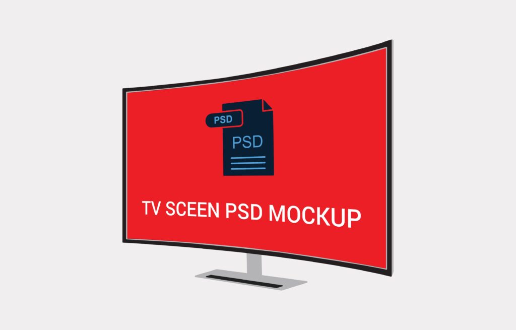 3D Gaming Computer Monitor Free PSD Mockup