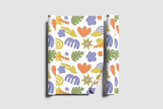  Four Wrapping Paper Free PSD Mockup