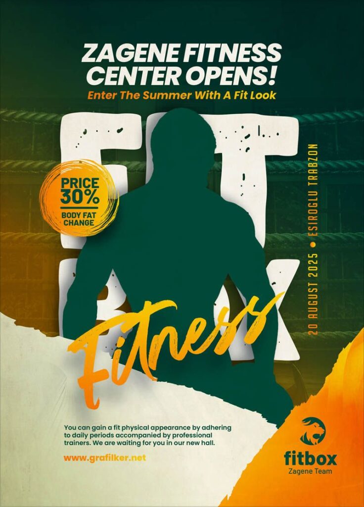 Gym & Fitness Flyer Template for Photoshop & InDesign Free