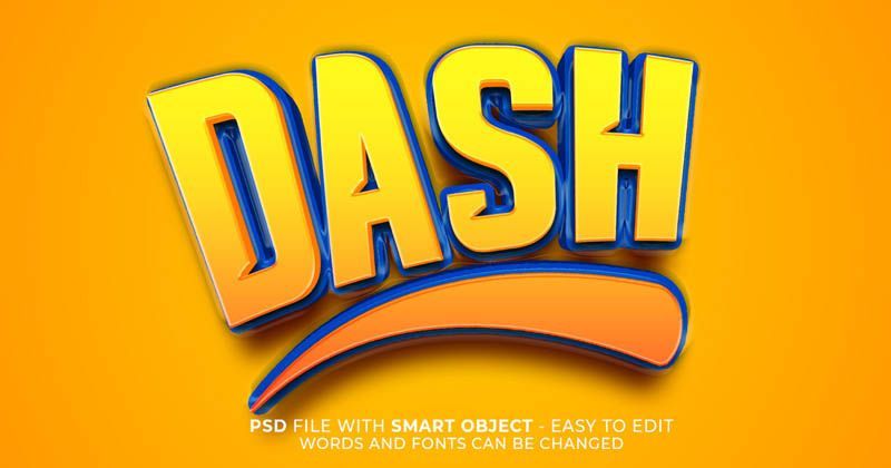 3D Cartoon & Comic Style Text Effect Free PSD File