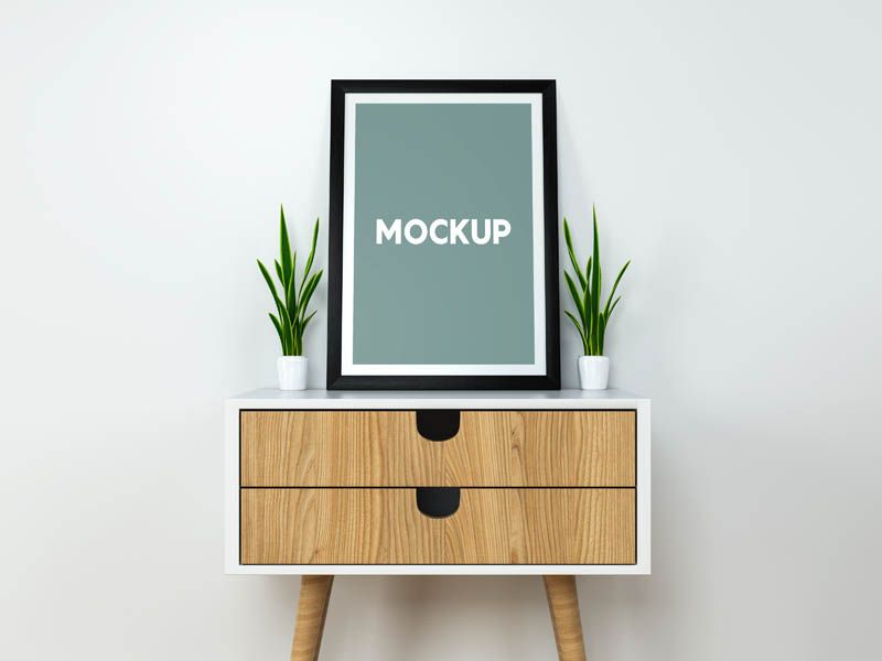 Free Minimalist Interior Frame Mockup PSD Download