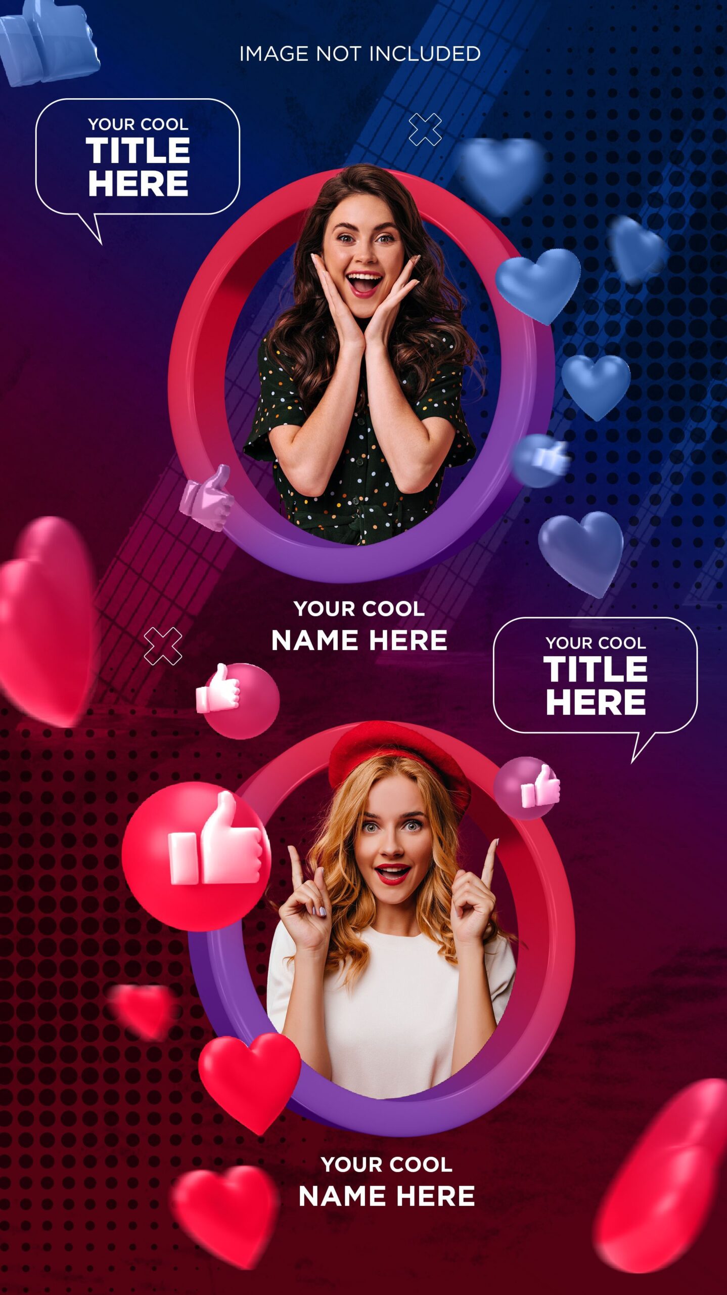 Live Stream & Interview Instagram Story PSD Template Free
