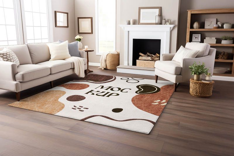 Living Room Rug Mockup Scene Free PSD Download