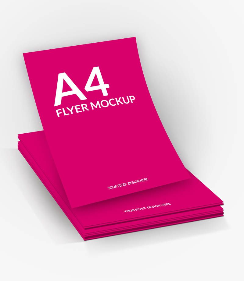 Minimalist A4 Flyer Mockup PSD Free Download