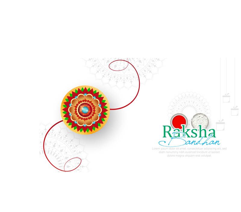 Minimalist Raksha Bandhan Wishes Greeting Vector Free