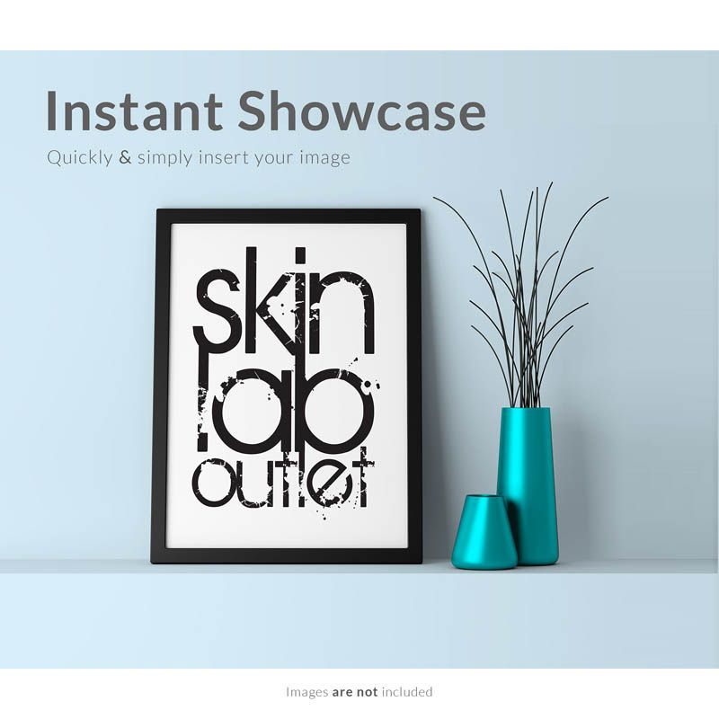 Modern Frame Mockup with Teal Vases Free PSD