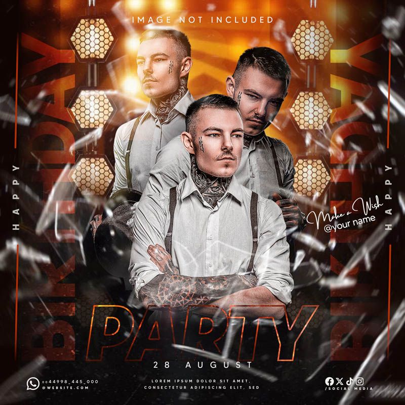 Nightclub Birthday Bash Flyer PSD Free Download