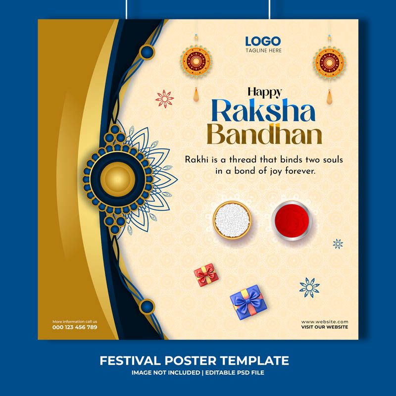 Premium Raksha Bandhan Festival Poster Free Template