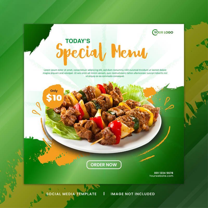Restaurant Food Promotion Social Media Post Free Vector