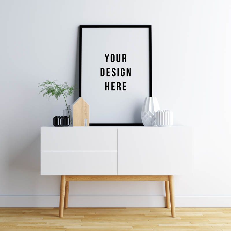 Scandinavian Interior Frame Mockup Free PSD
