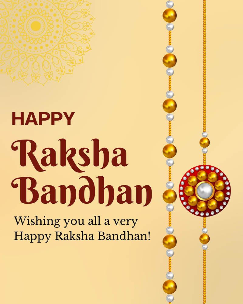 Traditional Raksha Bandhan Wishes Greeting Free PSD