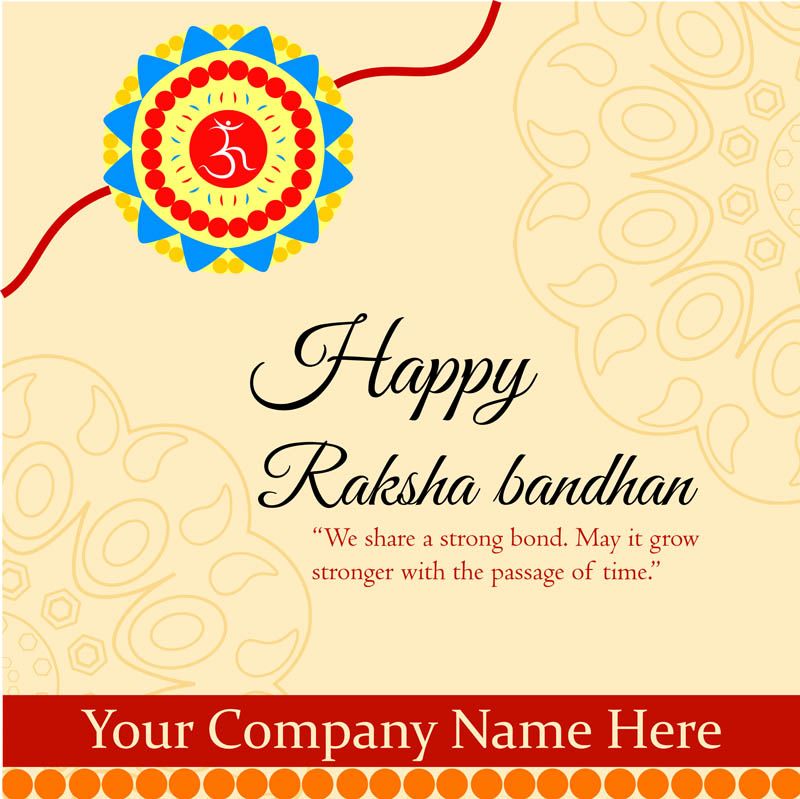 Corporate Raksha Bandhan Greeting Post Template Vector