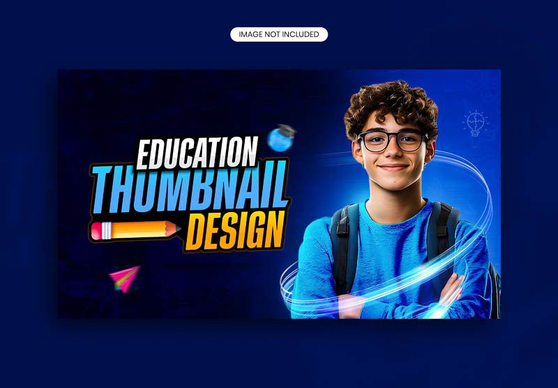Creative Education YouTube Thumbnail Design Free PSD Template
