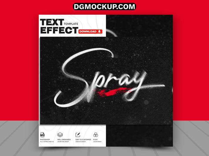 Editable PSD Spray Paint Effect with Organized Layers