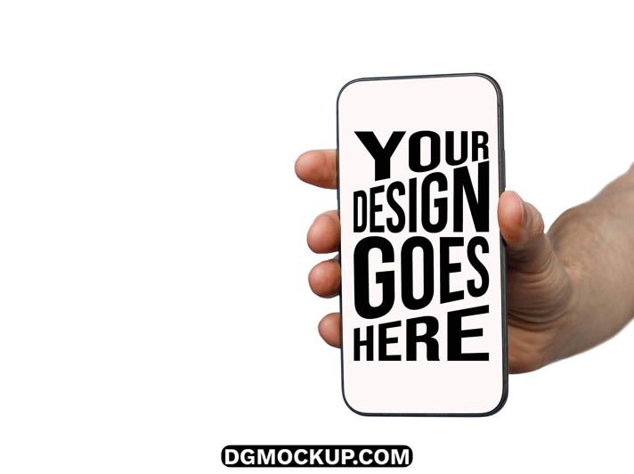 Responsive Website Mockup on a Smartphone Free PSD