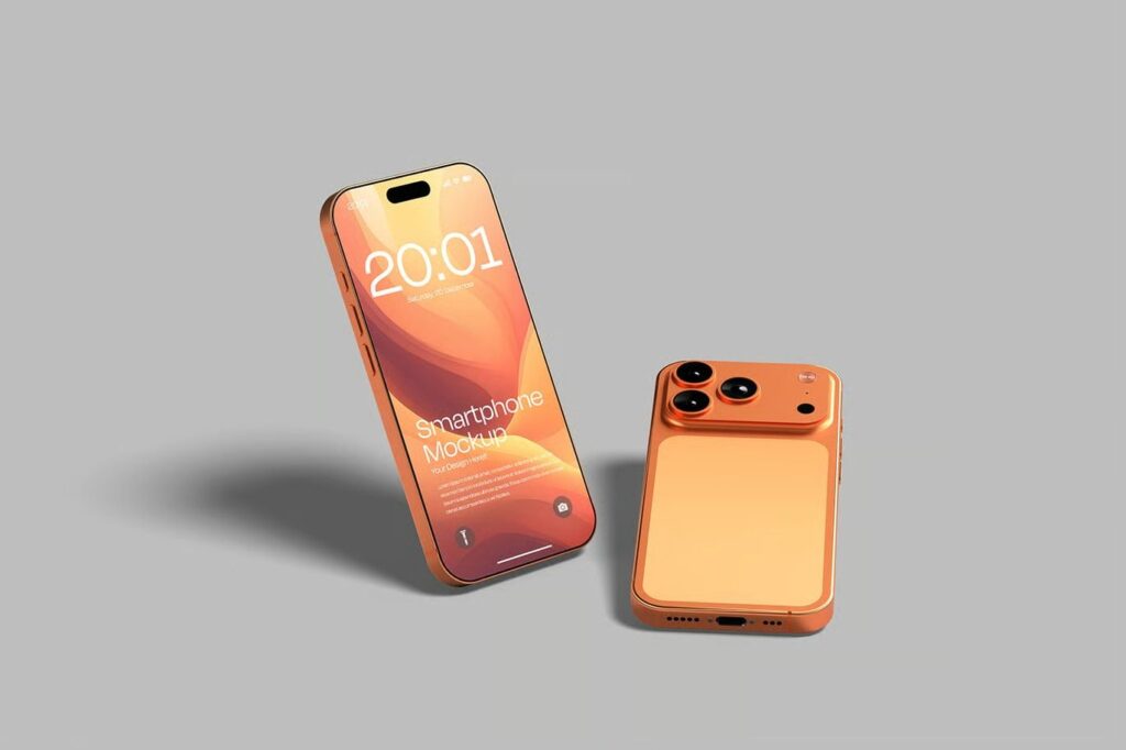 5. Minimal Smartphone Mockup with Back View