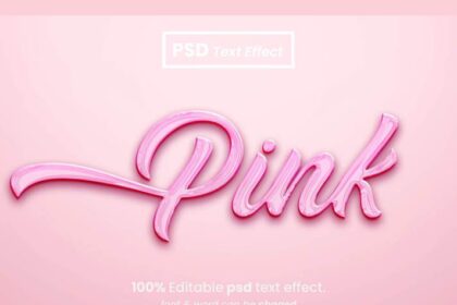 Elegant Pink Calligraphy Text Effect for Logos & Invitations