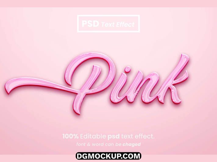 Elegant Pink Calligraphy Text Effect for Logos & Invitations