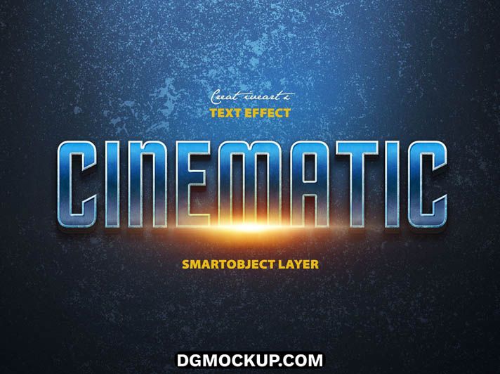 Epic Blockbuster & Action Movie 3D Text Style Free PSD