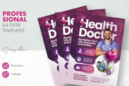 Free Caring Family Doctor & Wellness Center Flyer Template