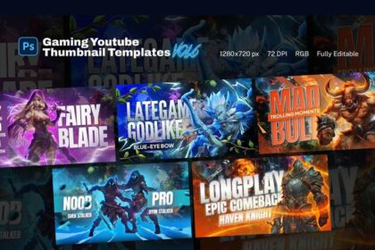 Free Gaming Thumbnails Vol.6 – PSD Templates Pack Download Preview