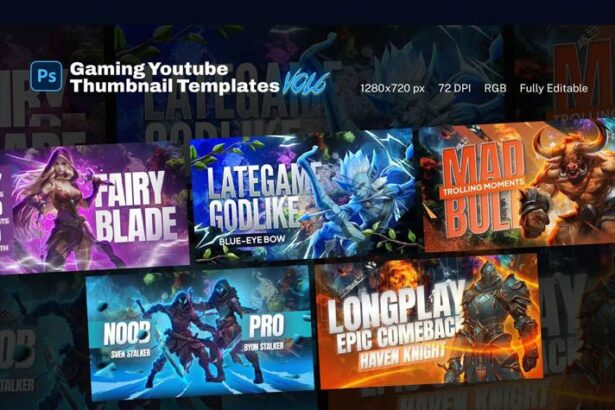 Free Gaming Thumbnails Vol.6 – PSD Templates Pack Download Preview