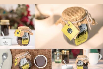 Free Honey Jar Mockup Set – Realistic PSD Packaging Templates