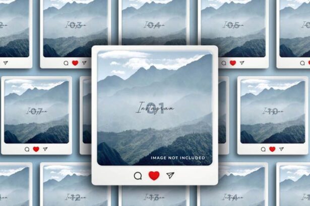 Free Instagram Feed Grid & Photo Frame Mockup PSD