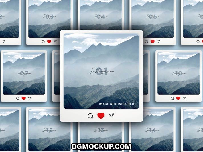 Free Instagram Feed Grid & Photo Frame Mockup PSD