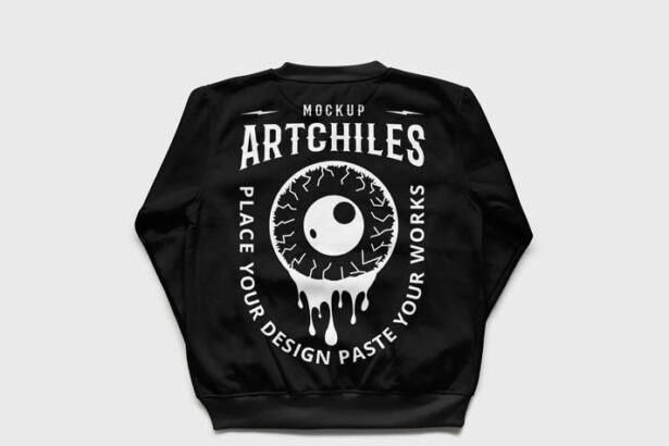 Gothic & Darkwear Style Jacket Mockup Free PSD Template