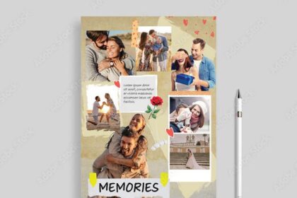 Handmade Style Scrapbook Poster for Anniversaries & Gifts