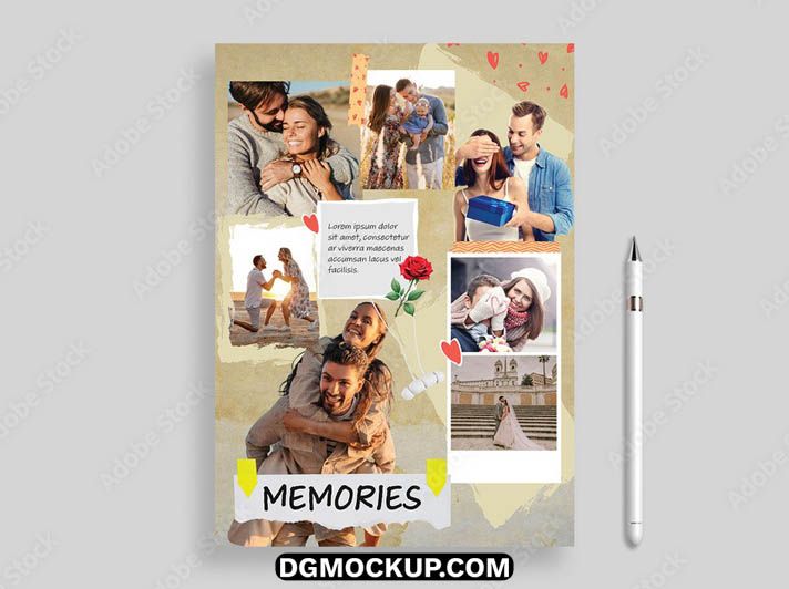 Handmade Style Scrapbook Poster for Anniversaries & Gifts
