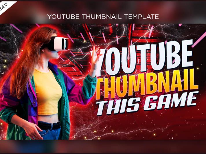 Intense Action VR Gaming YouTube Thumbnail Template