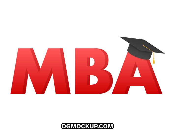 MBA Degree for Professional Career Growth Vector Graphic