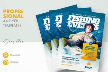 Modern Fishing Tour & Events Flyer Free PSD Template