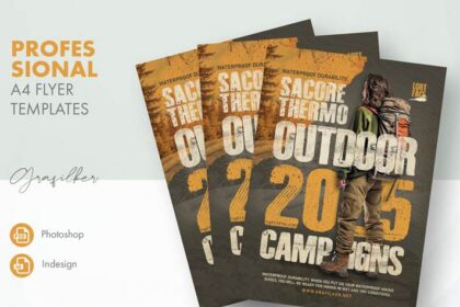 Outdoor Gear & Apparel Advertisement Flyer Design Free PSD