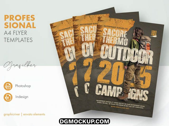Outdoor Gear & Apparel Advertisement Flyer Design Free PSD