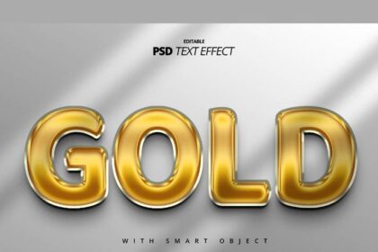 Premium Golden Award & VIP Title Style Free PSD Mockup