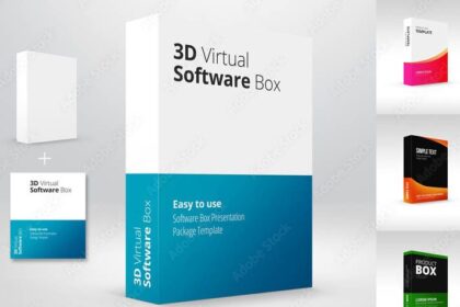 Professional 3D Software Box Mockup Free PSD Template