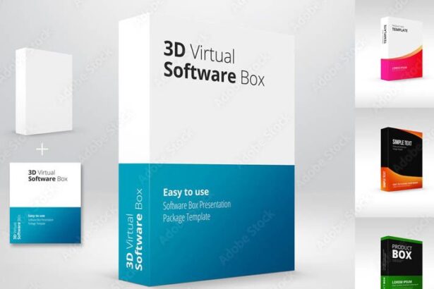 Professional 3D Software Box Mockup Free PSD Template